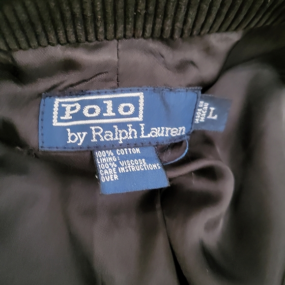Vintage Polo by Ralph Lauren Men’s Corduroy Jacket Sport Coat Sz L Black - Picture 12 of 15
